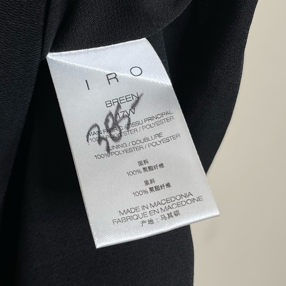 IRO BREEN Black Whipstitch Open Shoulder Dress - Picture 7 of 7